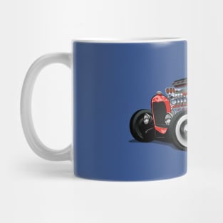 Cartoon retro hot rod Mug